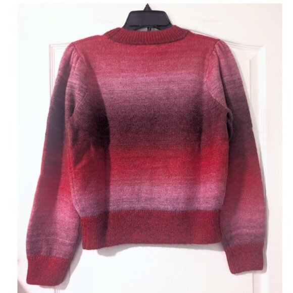 Marine Layer | Ayla Ombré Stripe Puff Sleeve Sweater - Picture 8 of 14